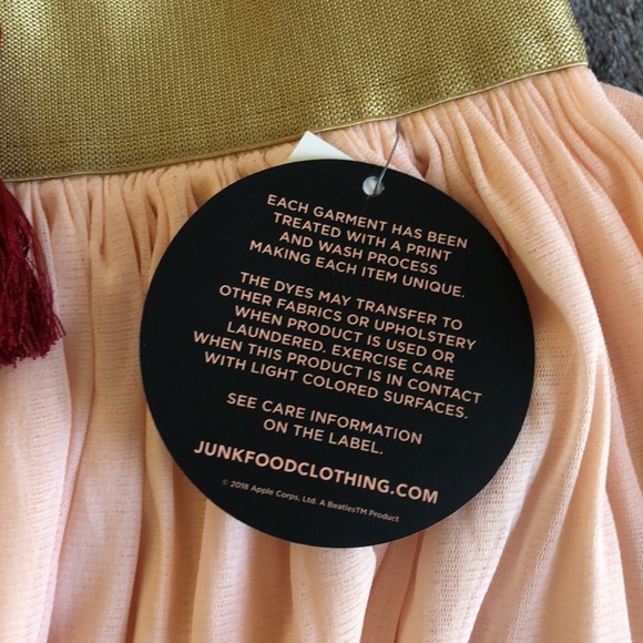 NEW! Gold Banded Pink Tulle Skirt - Picture 3 of 6